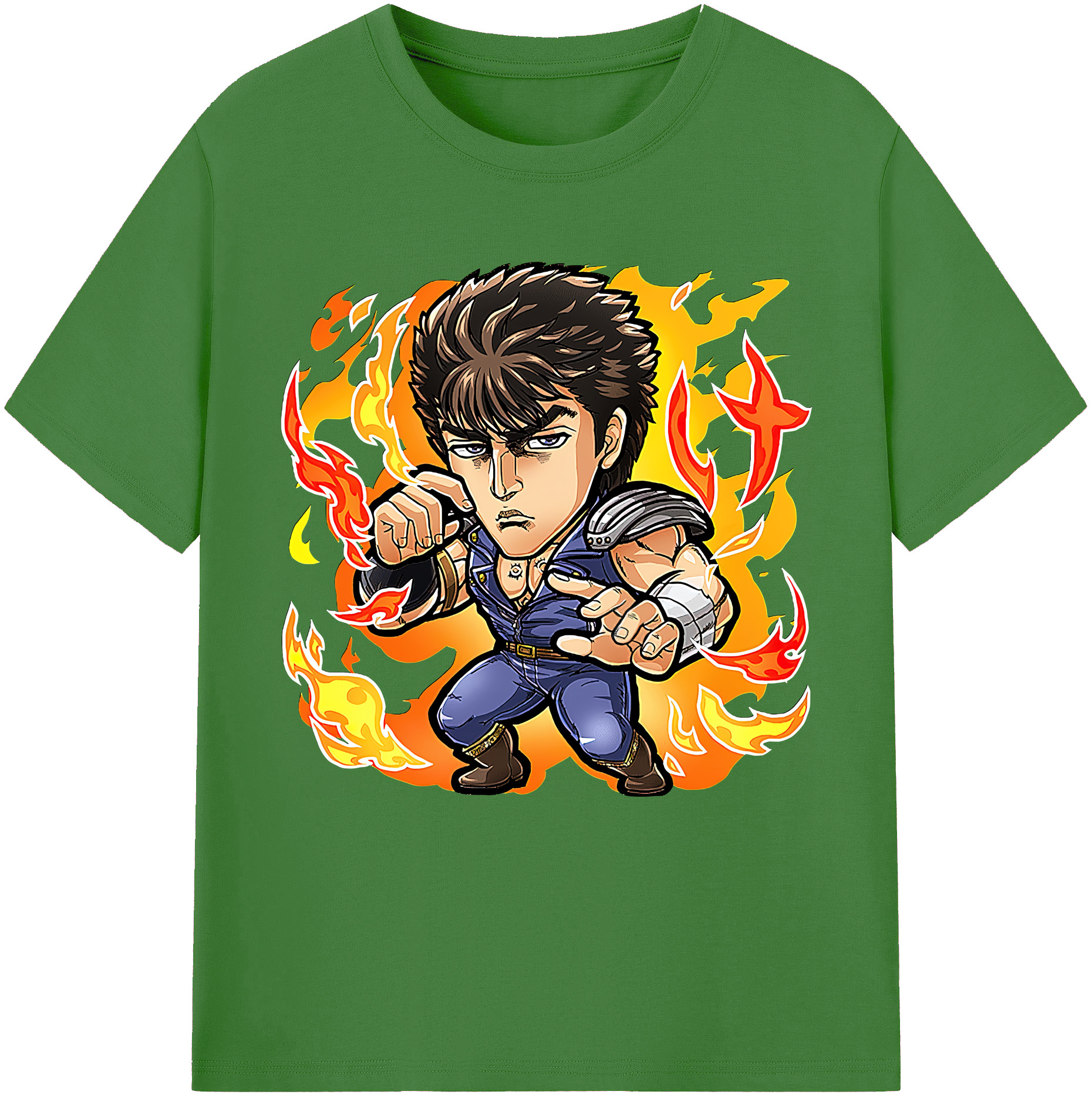 （画像用） 北斗の拳 Fist of the North Star レディースカジュアルプリントTシャツ（綿100％）